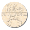 DIY Wood Door Sign Kit – Paint Your Own 'Relax, Sit, Sip, Enjoy' Sign